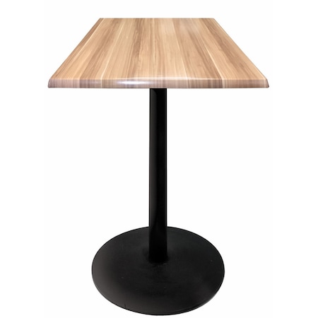 Holland Bar Stool Co 36" Tall In/Outdoor All-Season Table, 36" x 36" Square Natural Top OD214-2236BWOD36SQNat